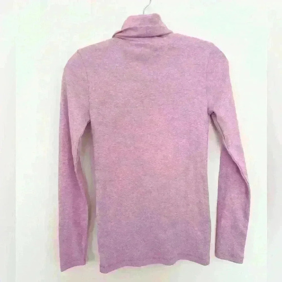 J.Crew Women's XS Perfect Fit Heather Orchid Long Sleeve Turtleneck Tee - Picture 2 of 4